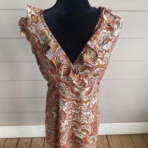 Vintage y2K flutter top paisley maxi dress